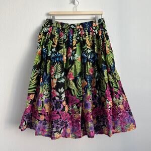Blair Skirt Petite Large Floral Colorful Boho Summer Vacation